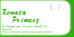 renata primusz business card